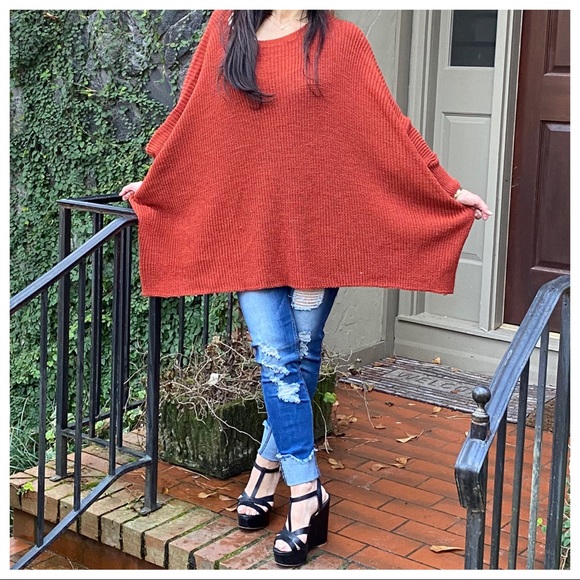 ✨LAST 1✨MADE IN ITALY✨Oversized Rust knit sweater - Picture 7 of 8